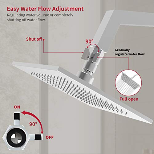 Water Flow Control Valve Adjustable Shut Off Valve,Polished Chrome Water Volume Valve G1/2 Water Shower Head Flow Control Valve For Hand Held Shower Head & Bidet Sprayer #TOP4