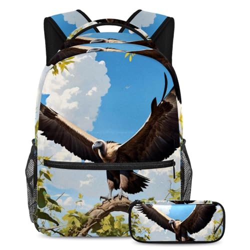 Sac à dos avec trousse à crayons pour ranger les grands manuels scolaires d'ado