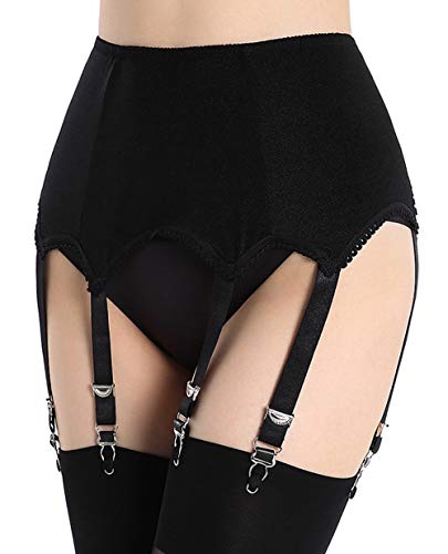 Aedericoe Thigh Garter Belt Stretchy Suspender Strap Belt For Lingerie Thigh Stockings Black #TOP1