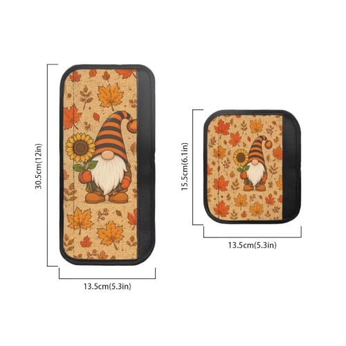 Image of Fall Decorations Refrigerator Door Handle Covers Set of 6 Kitchen Electrical Appliances Handle Protector for Fridge Microwave Oven Decor, Gnome Fall Maple Leaf Retro Beige