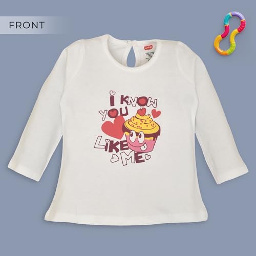 Image of LuvLap Baby Girls 100% Cotton Full Sleeve Girls Top, Pack of 02