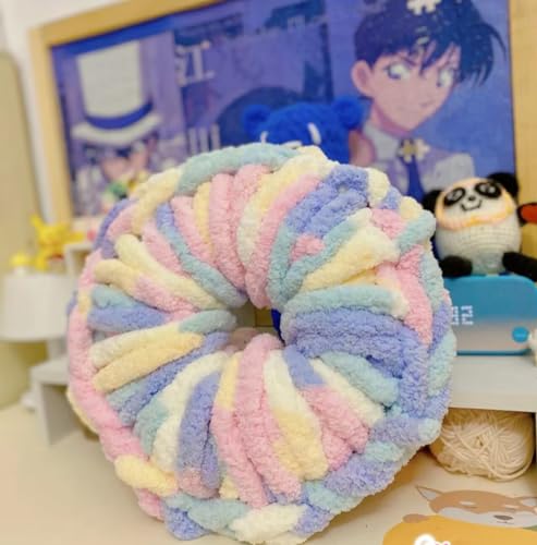 Yarn Knitting Yarn Soft Chunky Wool Crochet Ball Craft Multi Color Bulky Crochet 250g, for Blanket DIY Craft Multicolour Ginger Yellow - Image 4
