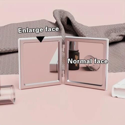 Espejo para maquillaje portátil doble cara estampado leopardo miniatura 5