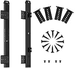 FRMSAET Heavy Duty 12/14/16/18 inches Thickness Steel Construction Ball Bearing Keyboard Slides Keyboard Drawer Slides Tray Accessories Cabinet Furniture Hardware Rails (14 inches, Black)