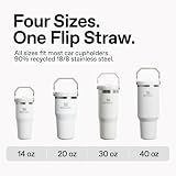 STANLEY IceFlow 2.0 Flip Straw Tumbler, 30 oz, Rose Quartz | Easy Carry Handle | Twist On Lid and Flip Up Straw | Leak Resistant Water Bottle | Insulated Stainless Steel | BPA-Free