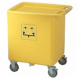 Bradley S19-399 Polyethylene 56 Gallon On-Site Safety Waste Cart, For Portable Gravity-Fed Eyewash, 29-3/4