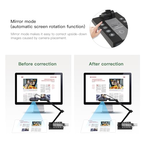 Cámara de documentos USB con luz LED regulable para clases virtuales fluidas 5