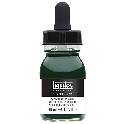 Liquitex INK - Frasco de tinta acrílica (con pipeta, 30 ml), Color Verde de Vejiga