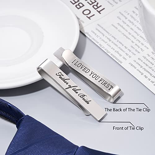 Jeka Father of The Bride and Groom Gifts - Wedding Tie Bars & Cufflinks - Keepsake Anniversary Jewelry for Men3
