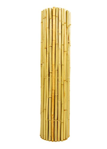 Natural Rolled Bamboo Fencing 1" D X 6' H X 8' L #TOP1