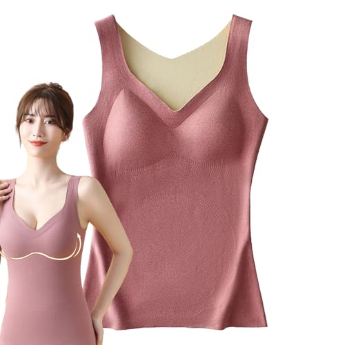 Gilet thermique sans manches - Débardeur thermique - Hauts sans manches avec col en V - Base chaude - Doux, confortable et épais - Pour Noël, Nouvel An, Halloween