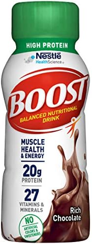 BOOST High Protein Balanced Nutritional Drink, Rich Chocolate, 8 Ounce Bottle (Pack of 24)