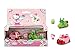 Dickie Toys 253242002 Hello Kitty Apple + Keroppi Coconut - Juego de 2 vehículos de aluminio fundido, figuras extraíbles, longitud del vehículo: 6 cm, tamaño de la figura: 2,5 cm