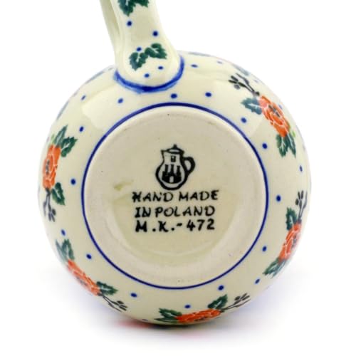 Taza artesanal polaca Polish Pottery 8 oz con patrón Pasadena Delight miniatura 4