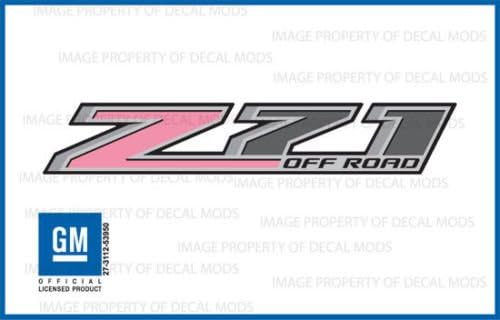 GMC Sierra Z71 Offroad Truck Baby/Soft Pink Stickers Decals - FBSP (2014-2017) Bedside (Set of 2)
