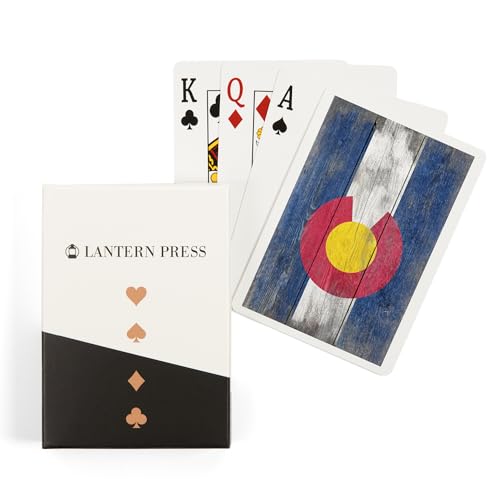 Baraja de Poker Rustic Colorado State Flag, 52 Cartas