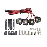 DKKY RC Bumper Light 4 Single LED Light 5050 Square Spotlight for 1/10 RC Crawler Axial SCX10 90046