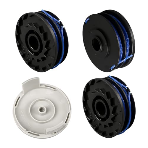 QENETY Strimmer Replacement Spool Compatible with Ryobi RLT4027, RLT4125, RLT5027, RLT6030, RLT5127, RLT6130-5132002670, 1.5mm Strimmer Line for RAC123, with RAC122 Cover ( 4 pc) : Amazon.de: Garden