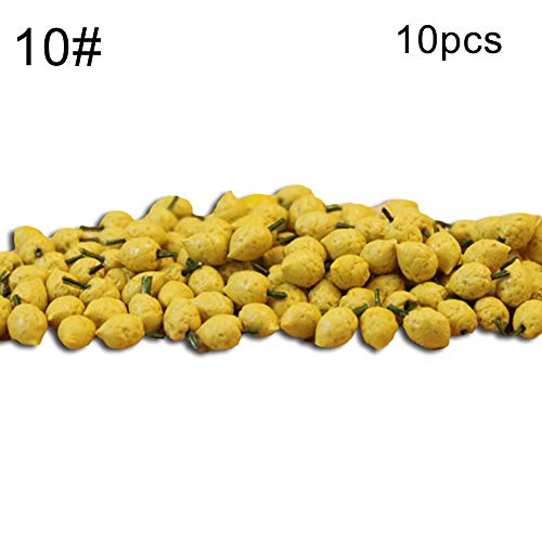 Whiie891203 DIY Dollhouse Miniatures 10Pcs Mini Fruit Kiwi Apple Model Handmade Clay Toys DIY Dollhouse Scene Decor - 10pcs Lemon