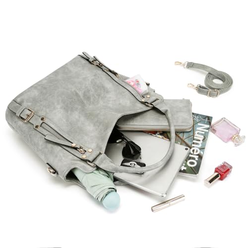 Image of Crossbody Bags for Women Large Hobo Purse Shoulder Handbag Wallet Set 2PCS | Soft PU Leather,Total 9 Pockets,Large Capacity,with a Spacious Functional Wallet,Detachable Shoulder Strap,Stylish Design