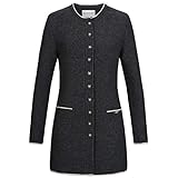 military mantel damen blau ✅ [ LÄNGE ]: 76 cm GIESSWEIN Gehrock Lotte - Lange Damen Strick-Jacke aus Lammwolle, Wolljacke, Mantel aus Wolle, taillierter Damenmantel