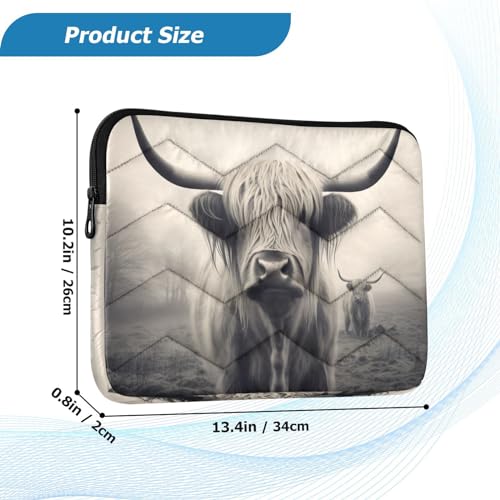 Funda para Laptop de 13-14 Pulgadas Highland Cow miniatura 3
