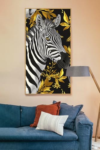 Cuadro de cebra 5D Jumpdot de 70x40 cm para relajarse y decorar paredes grandes 5