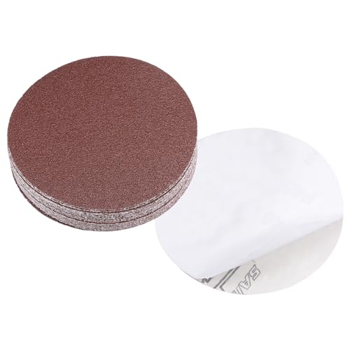 CoCud PSA Schleifscheiben, Durchmesser 5 Zoll, Körnung 40, selbstklebendes Schleifpapier - (Anwendungen: für Holzbearbeitung und Metallbearbeitung), 20 Stück