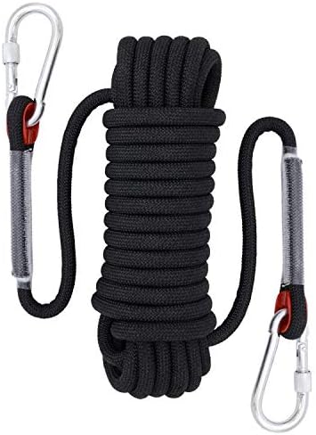 Rock Climbing Rope, 12mm Diameter Static Outdoor Hiking Accessories High Strength Cord Safety Rope (10m,32ft)(20m,65ft) (30m,98ft) (40m, 131ft) (50m,164ft)