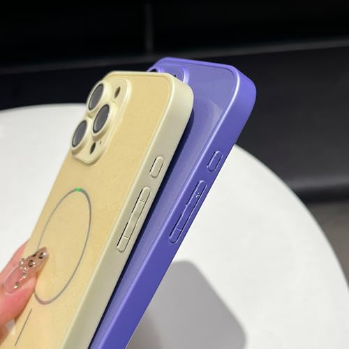 Compatible MagSafe iPhone 16 Pro Max étui magnétique marron à paillettes