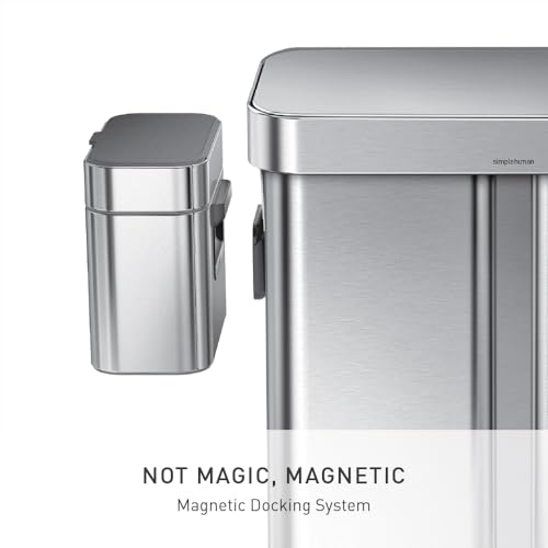 simplehuman Compost Caddy, Detachable and Countertop Bin, 4 Liter / 1.06 Gallon, Brushed Stainless Steel by simplehuman - Image 4