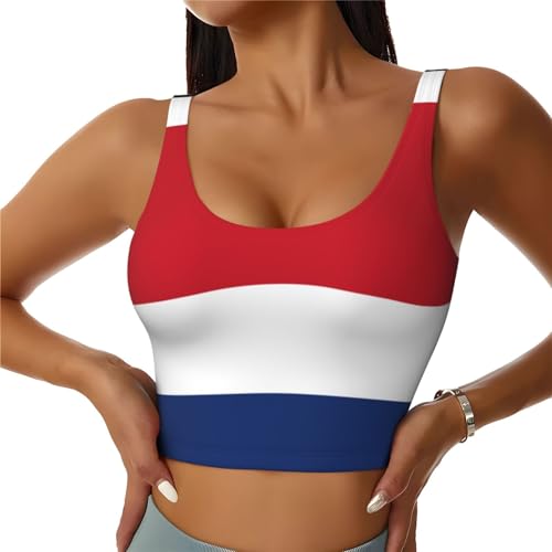Soutien-gorge de sport drapeau néerlandais pour running et fitness