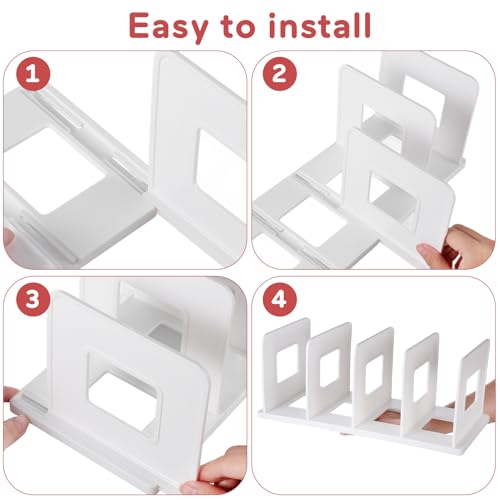 Organiseur de bureau vertical blanc en plastique pour dossiers