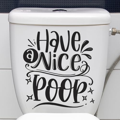 Buer Homie Funny Toilet Lid Decals for Bathroom，Have a Nice Poop