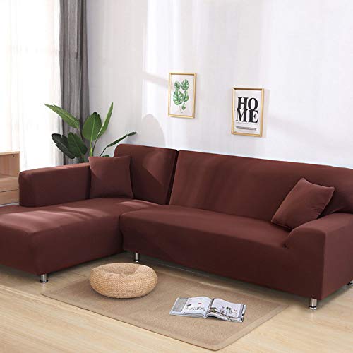 Housse de canapé d'angle élasthanne extensible contre taches et usure salon - 2