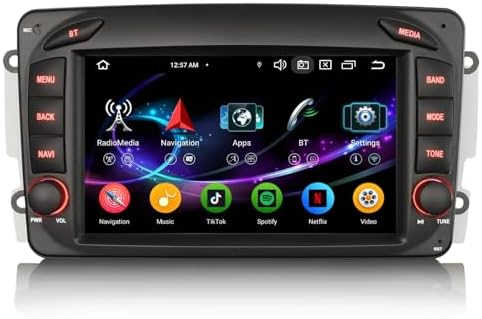 8-Core Android 13 Autoradio Dab+ Car Radio for Mercedes Class C/CLK/G/A W203 W209 Viano Vito GPS Navigation Stereo Wireless CarPlay Android Auto 4GB+64GB WiFi 4G USB Bluetooth DSP