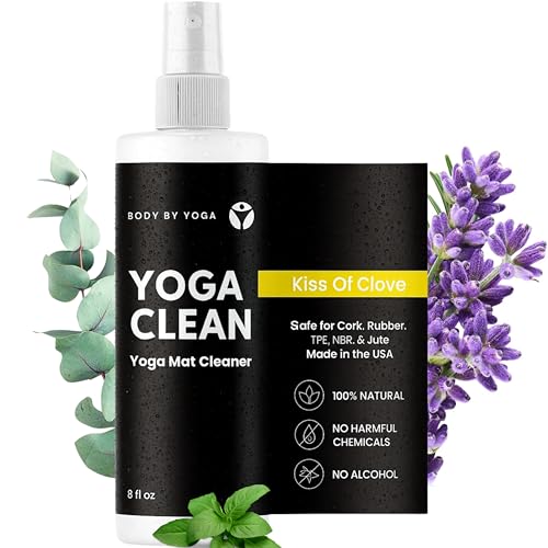 Yoga Clean – Eco-Friendly Yoga Mat Cleaner & Deodorizing Spray | Neutralizes Sweat & Odor to Protect Your Mat | 8 oz Plant-Based Formula, Spa-Like Scent, Made in the USA