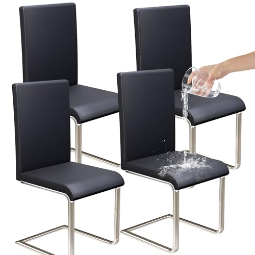 JMGJOY Morden Dining Chairs Set of 4, Faux Leather Dining