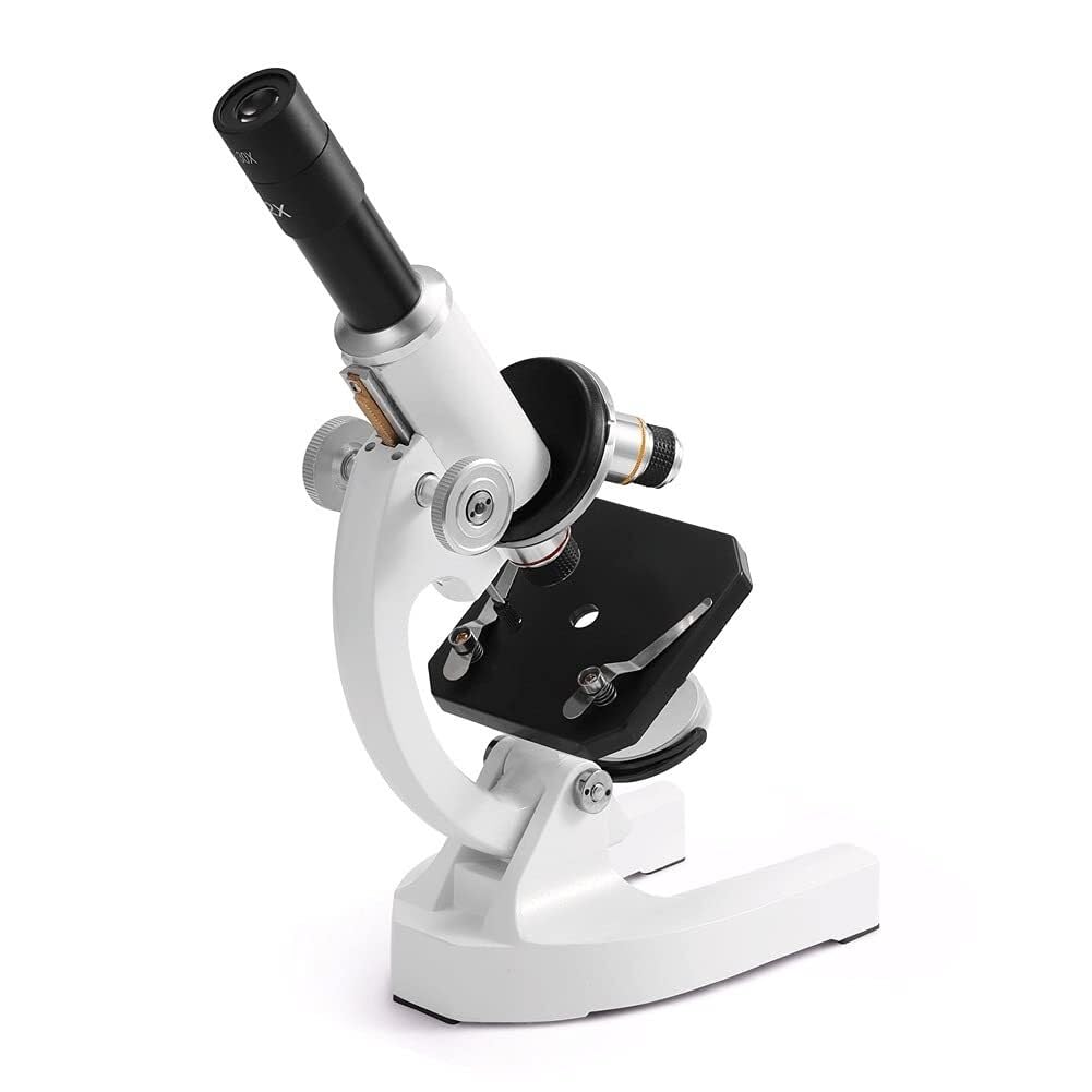 64X-2400X Monocular Optical Microscope with Phone Holder, LED Fill Light & Accessories for Kids, Students, Science Education