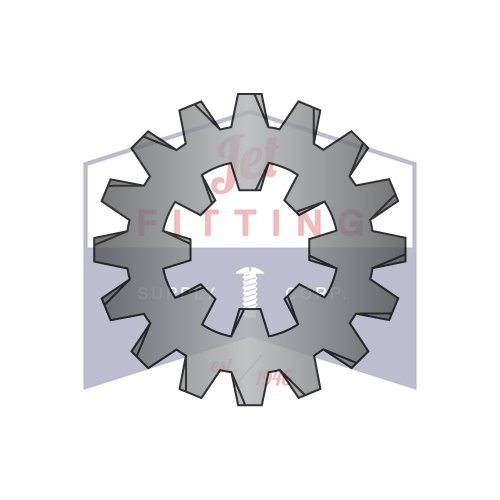 10 Internal/External Tooth Lock Washers/Steel/Black Oxide