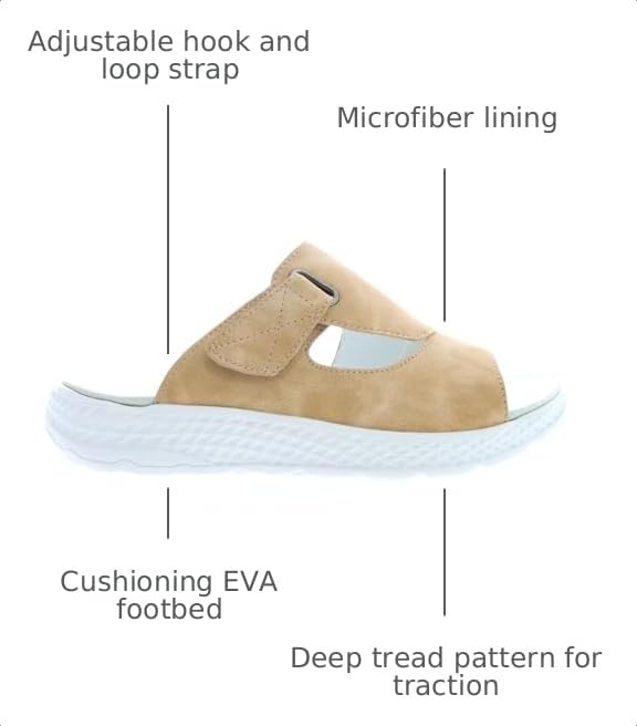 Image of Propet Womens Travelactiv Sedona Slide Casual Sandals Casual - Orange