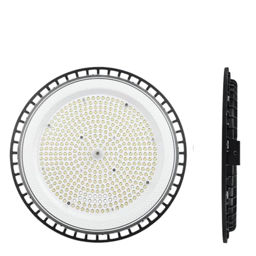 UCIAKFUAX LED Industrial Light 200W UFO Bay Lights Waterproof Super Bright 6000K Cold Light Warehouse(300W A)