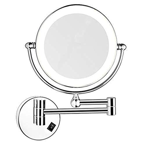 Miroir de maquillage LED double face pour corriger les défauts d'éclairage de salle de bain