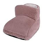 Cozy USB Rechargeable Electric Heated Foot Warmers Winter Home Office Thick Plush Foot Heater Thermal Heating Pad Cushion Heat Therapy Feet Warmer Boots Footwear…