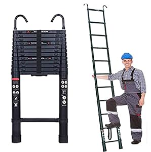 Rigogo Teleskopleiter 3,2m Alu Klappleiter