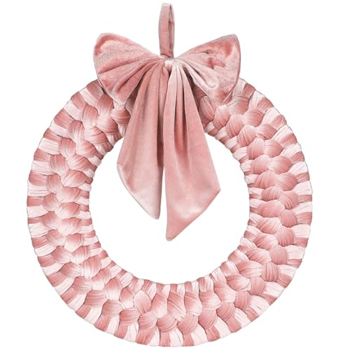 Pink Christmas Velvet Wreath 14' Xmas Wreath...