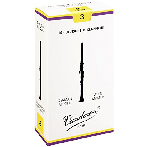Vandoren CR163T Bb Clarinet White Master Traditional Reeds Strength 3; Box of 10
