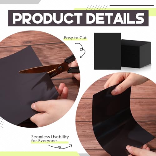 Image of 50 Pcs Non Adhesive Magnetic Sheet 5 x 7 Inch for Die Storage Flexible Magnetic Sheets Plain Sheet for Arts and Crafts Scrapbooking DIY Photography, Easy to Cut and Organize