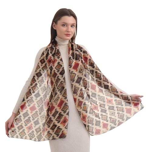 EH 100% Pure Mulberry Silk Scarf for Women, head scarf, neck scarf, hair scarf, digital printed long (22