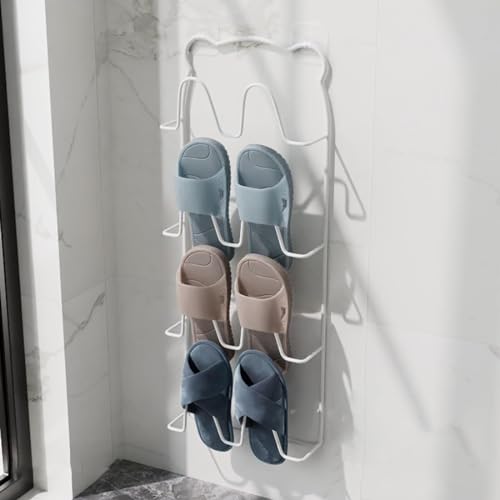 スリッパラック 壁掛け スリム 金属製 スリッパラック 引っ掛け式 おしゃれ スリッパ立て 玄関 浴室 室内 ホテル 靴 収納 省スペース 2/3/4段 スリッパ ラック スリッパ収納 便利 収納 吸盤 粘着 防水 スリッパラック 壁掛け 玄関ドア 浴室用